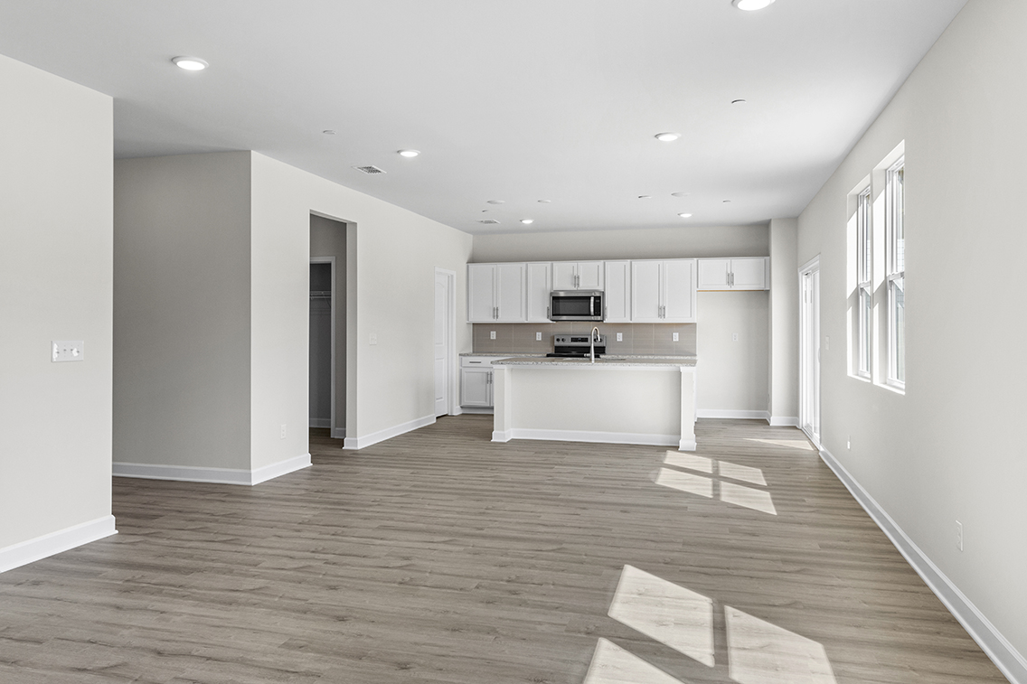 A large empty kitchen.