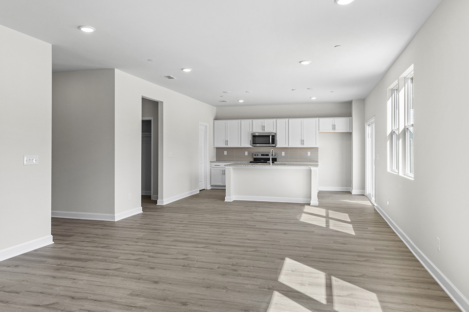 A large empty kitchen.