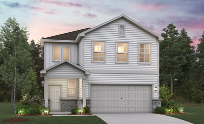 A house with a garage.