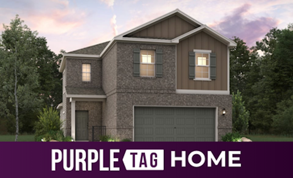 A house with trees around it.