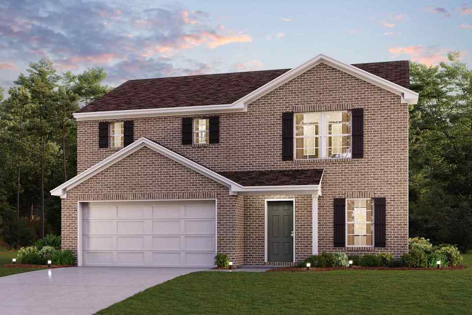 A house with a garage.