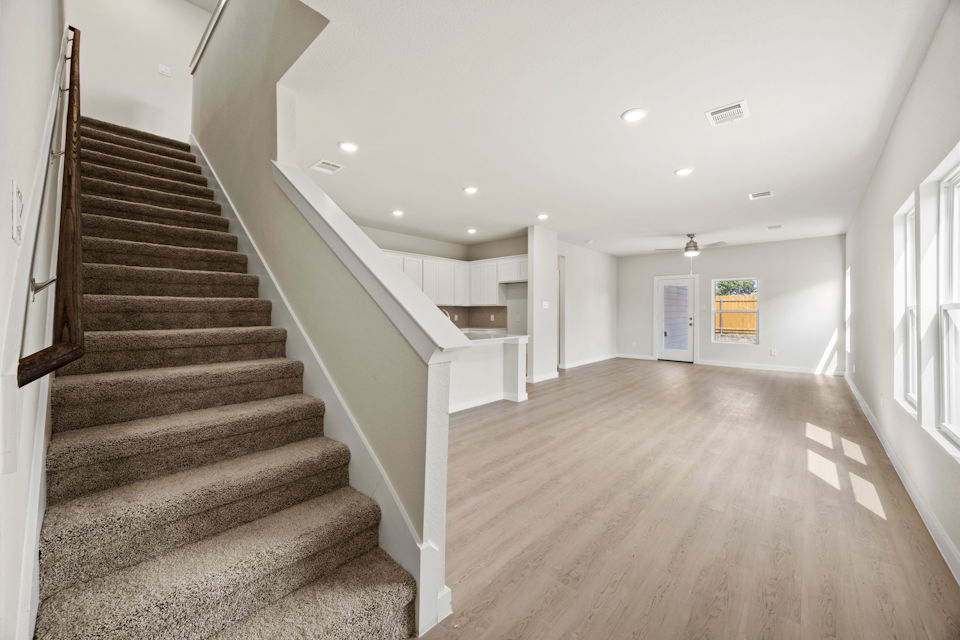 A staircase in a house.