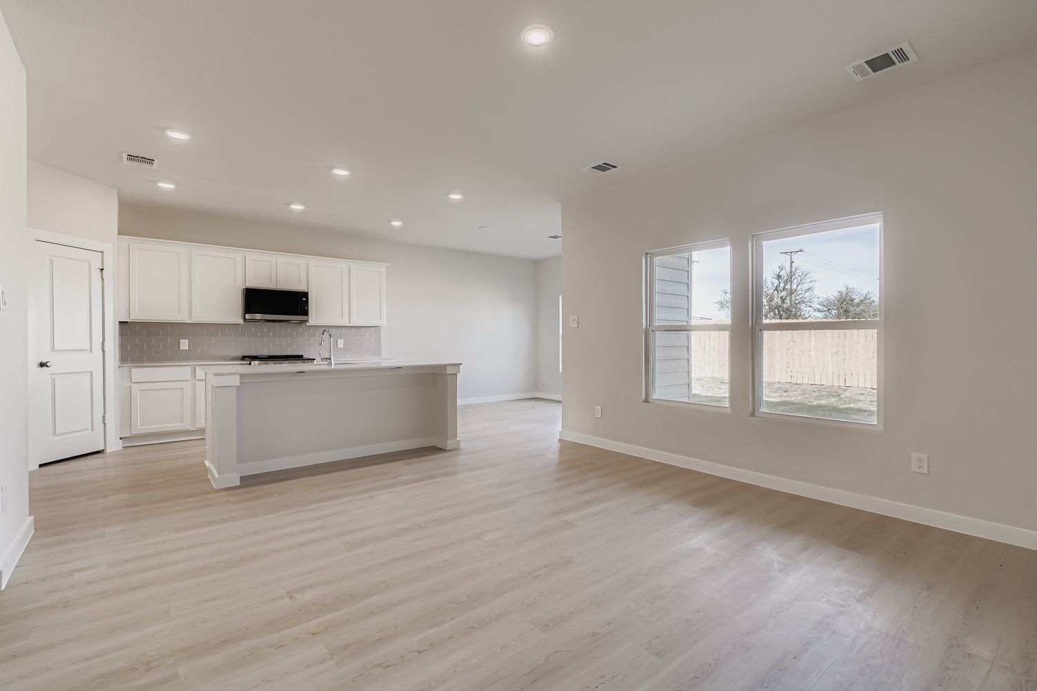 A large empty kitchen.