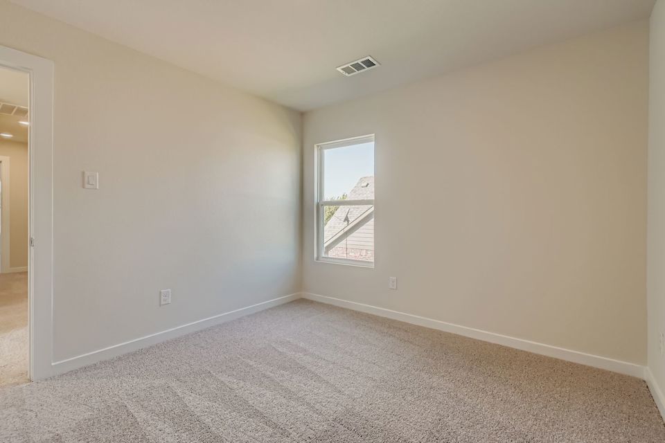 A room with a window.