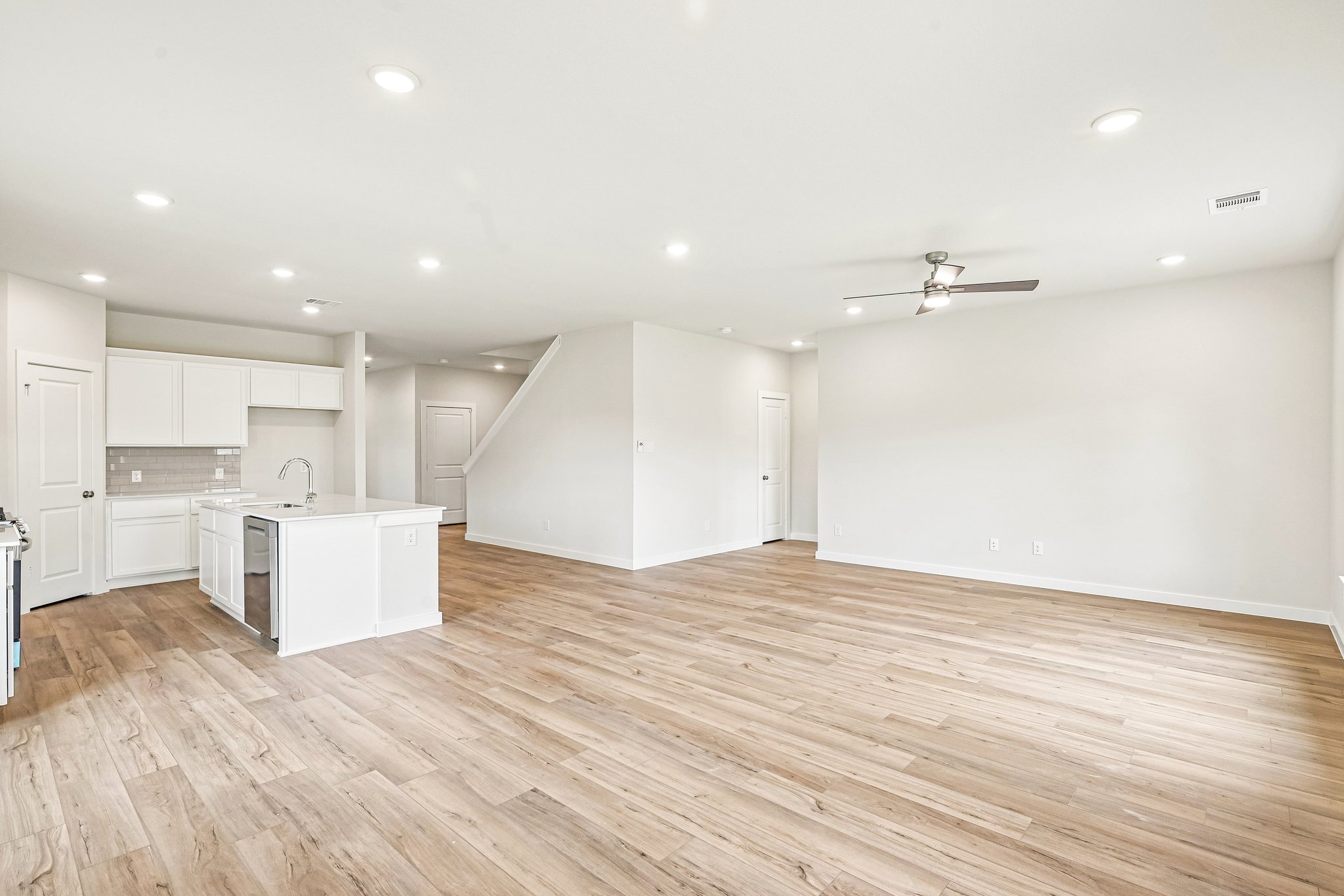A large empty kitchen.