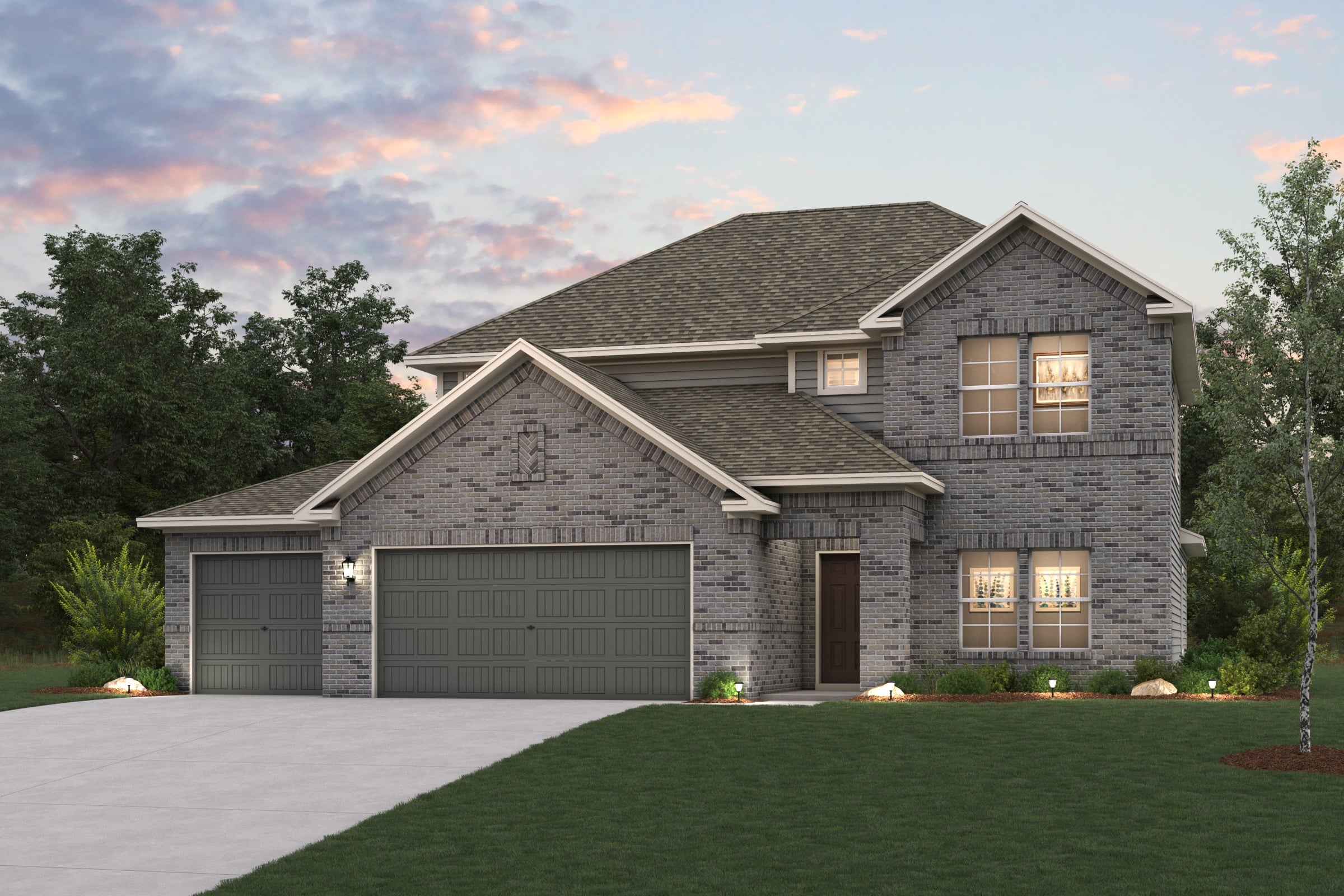 A house with a garage.