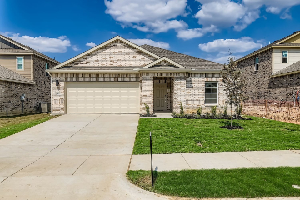 A house with a garage.