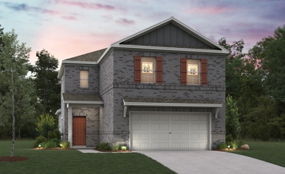 A house with a garage.