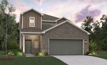 A house with a garage.