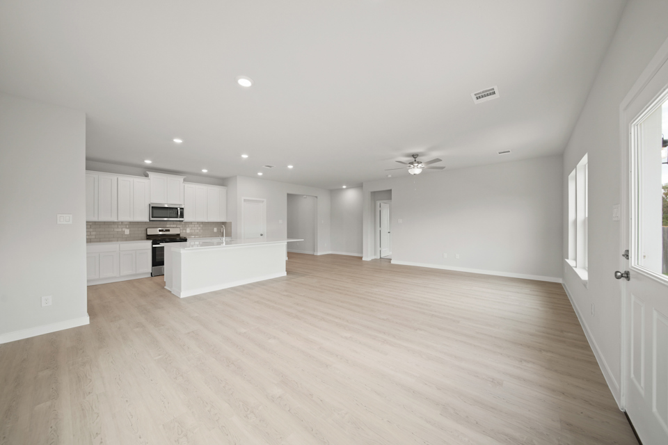 A large empty kitchen.
