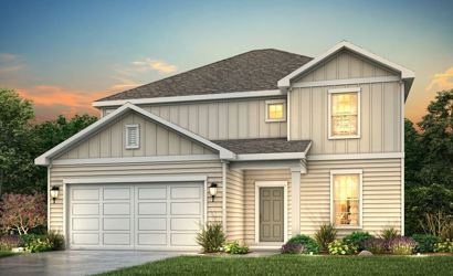 A house with a garage.