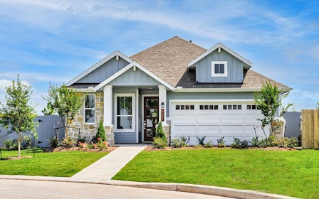 A house with a driveway.