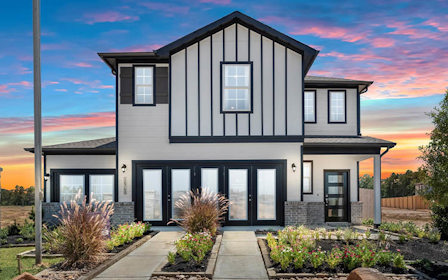 A house with a large front yard.