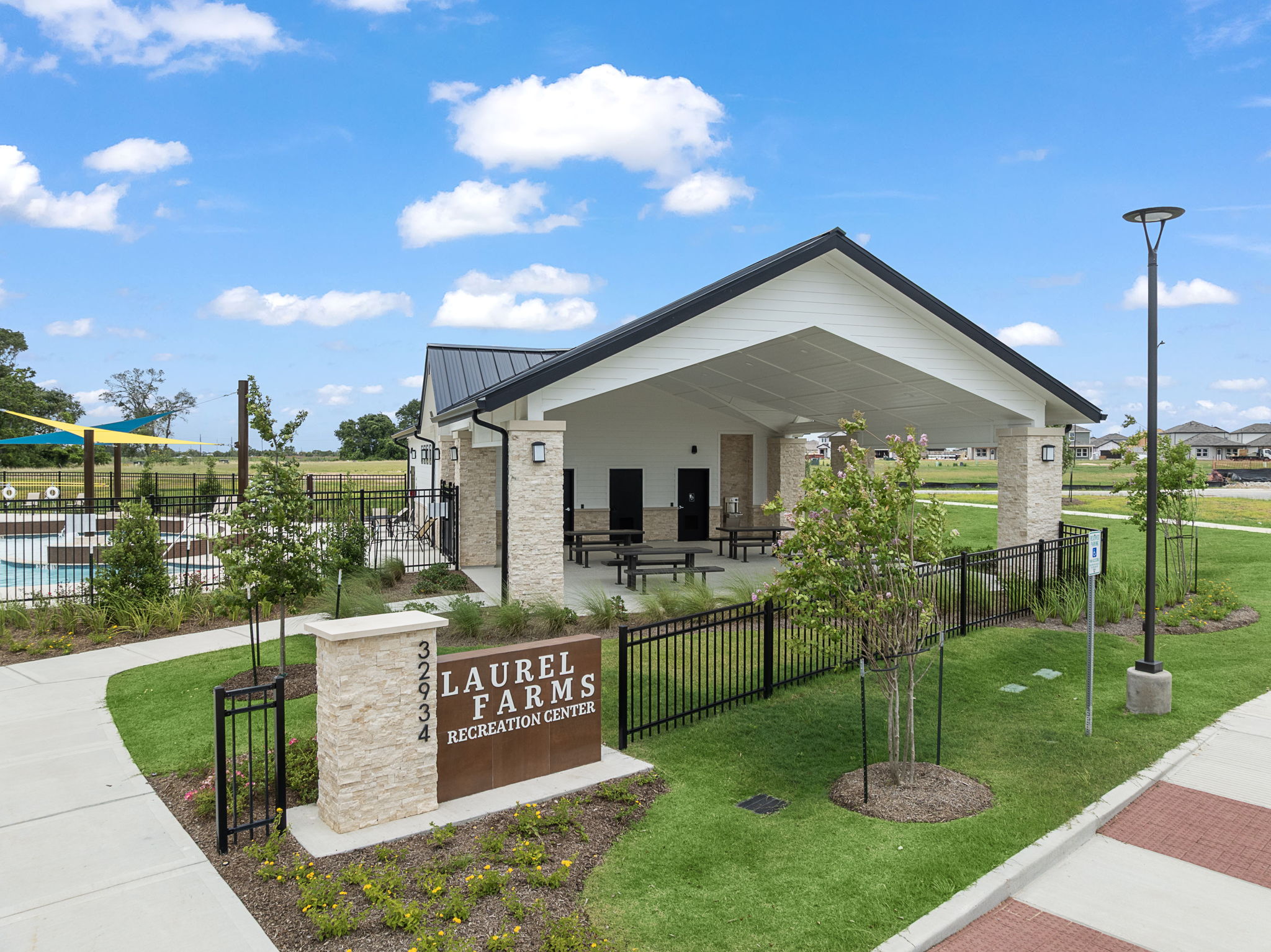 A building with a sign in front of it.