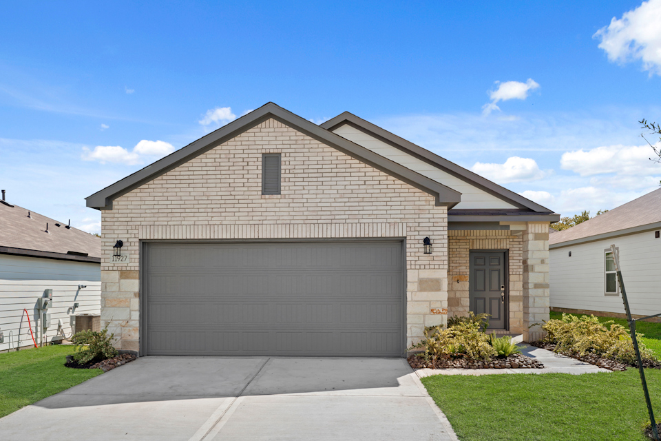 A house with a garage.