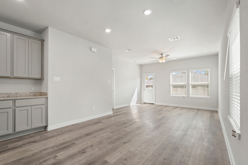 A large empty kitchen.