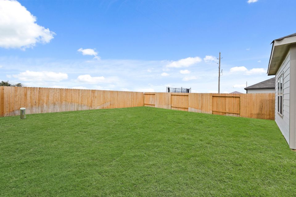 A fenced in yard.