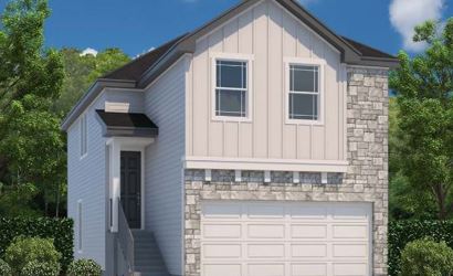 A house with a garage.