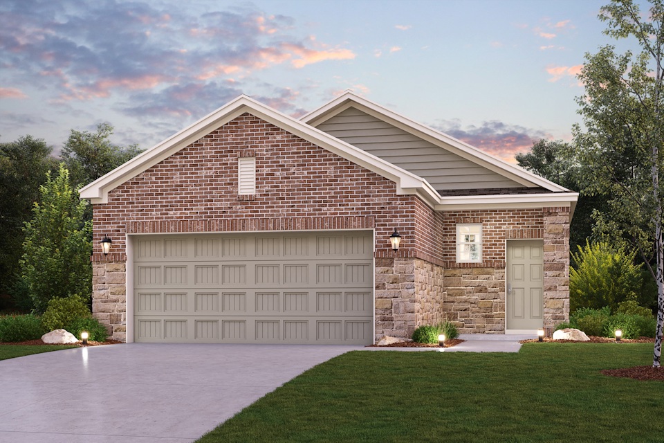 A house with a driveway.