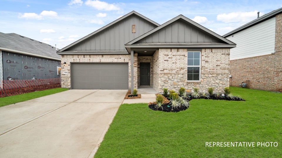 A house with a garage.