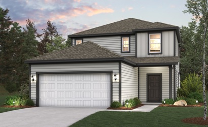 A house with a garage.
