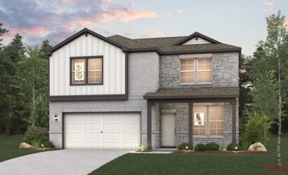 A house with a garage.