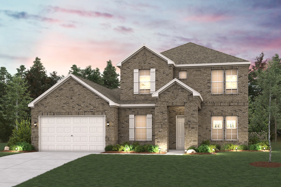 A house with a garage.