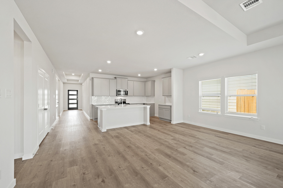 A large empty kitchen.