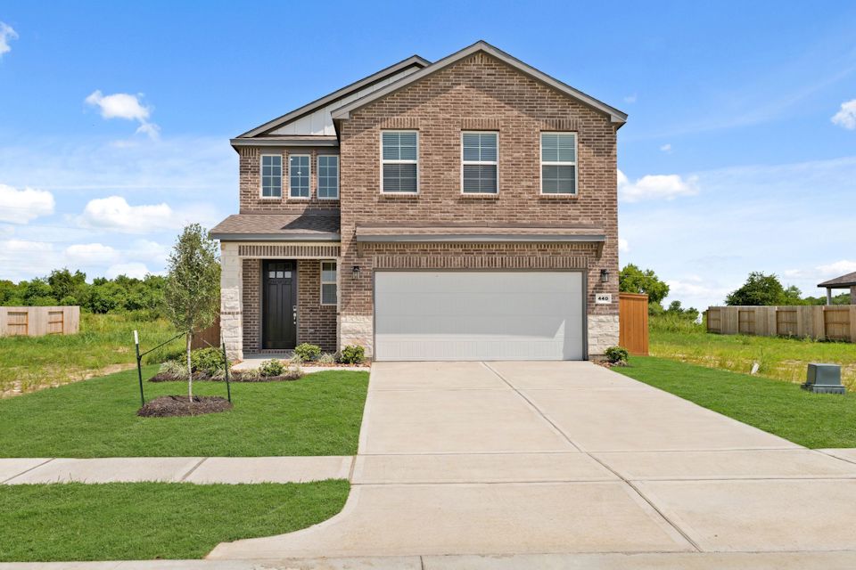 A house with a garage.