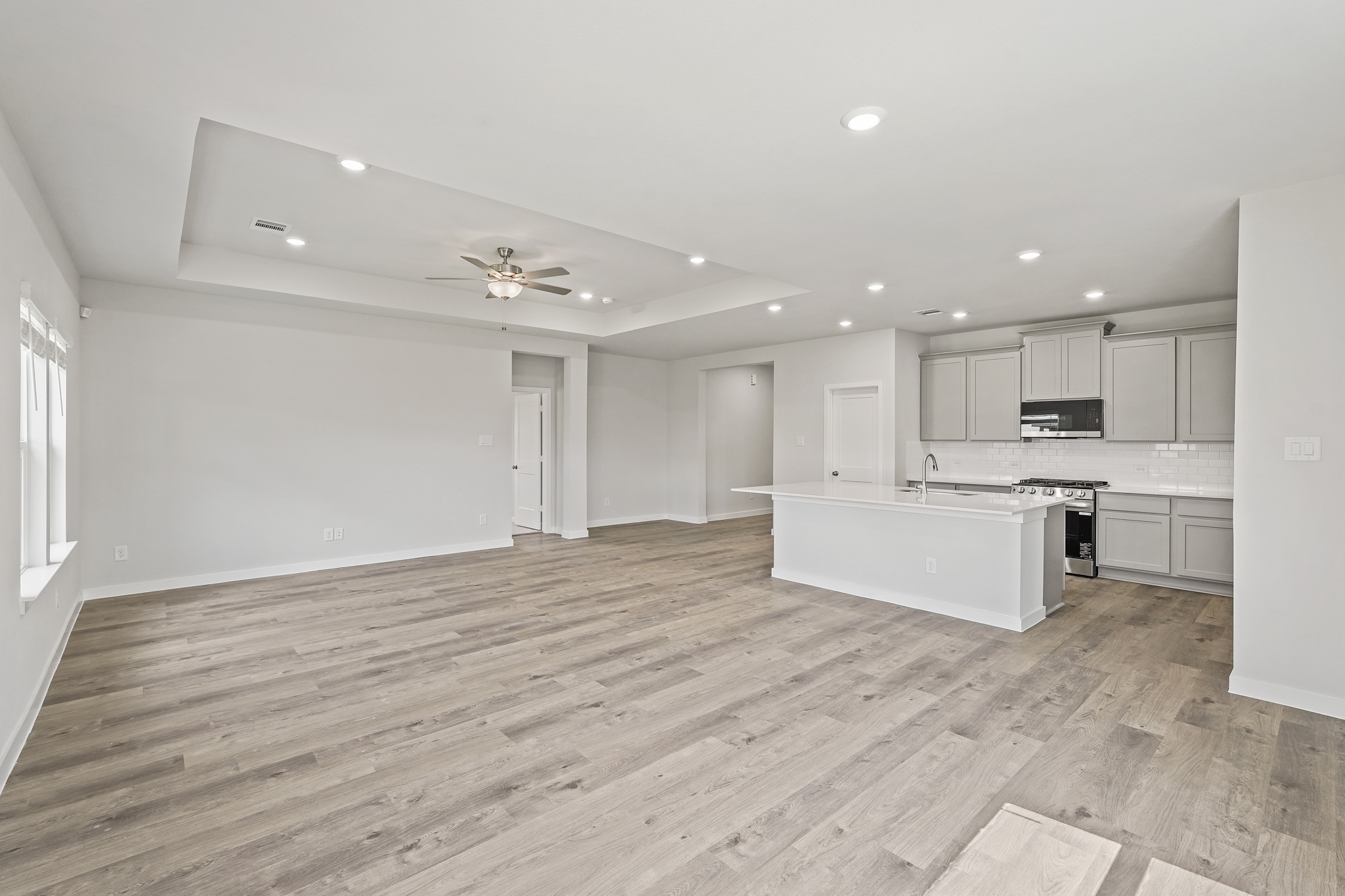 A large empty kitchen.