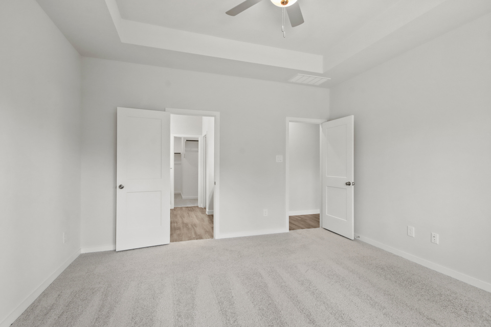A room with white doors.
