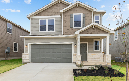 A house with a garage.