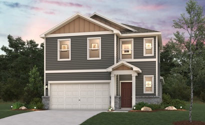 A house with a garage.