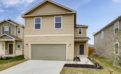 A house with a garage.