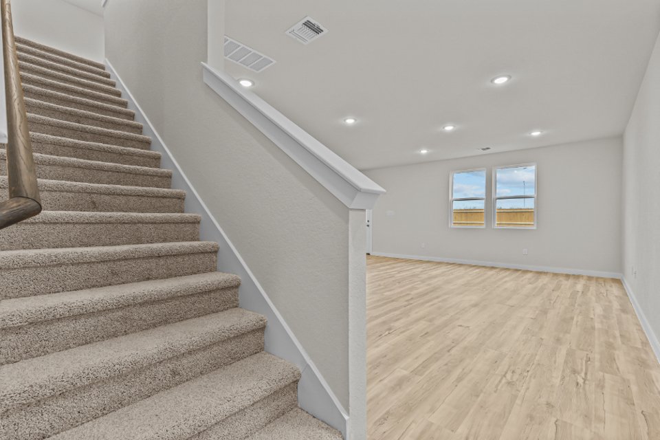 A staircase in a house.