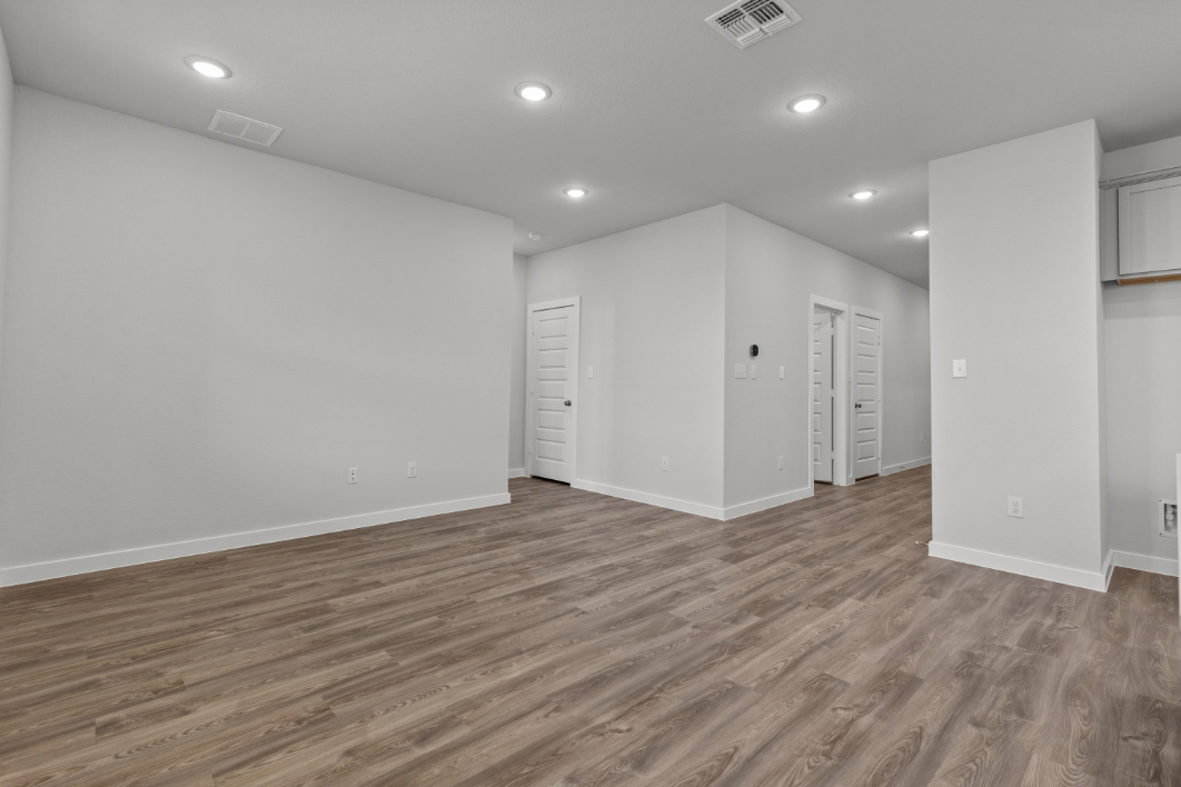 A room with white walls.