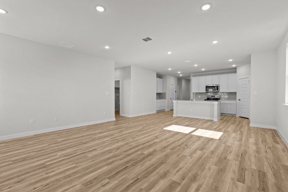 A large empty kitchen.