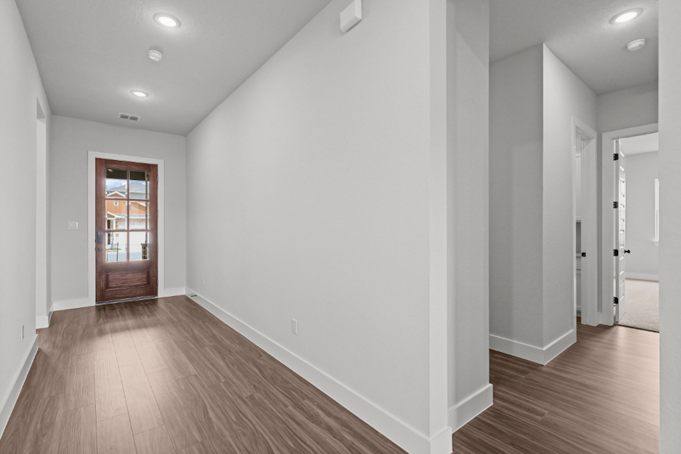 A room with white walls.