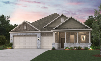 A house with a garage.