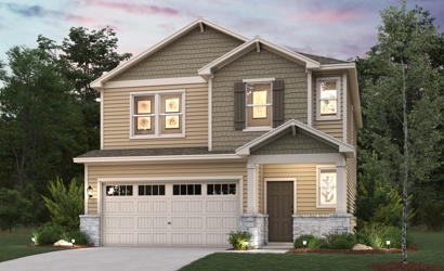 A house with a large front yard.