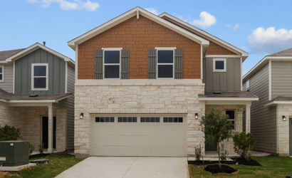 A house with a garage.