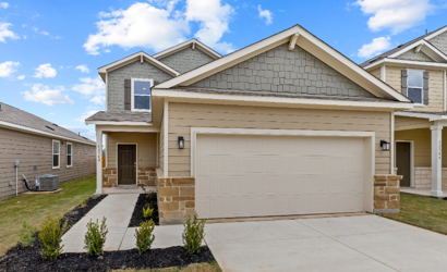A house with a garage.