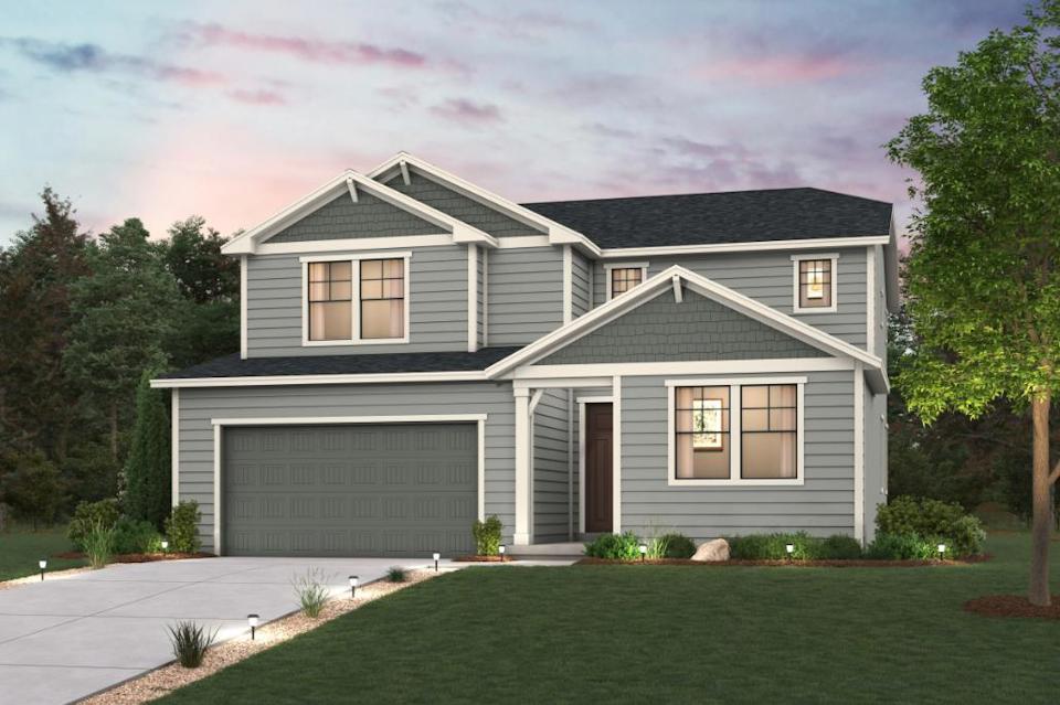 A house with a garage.