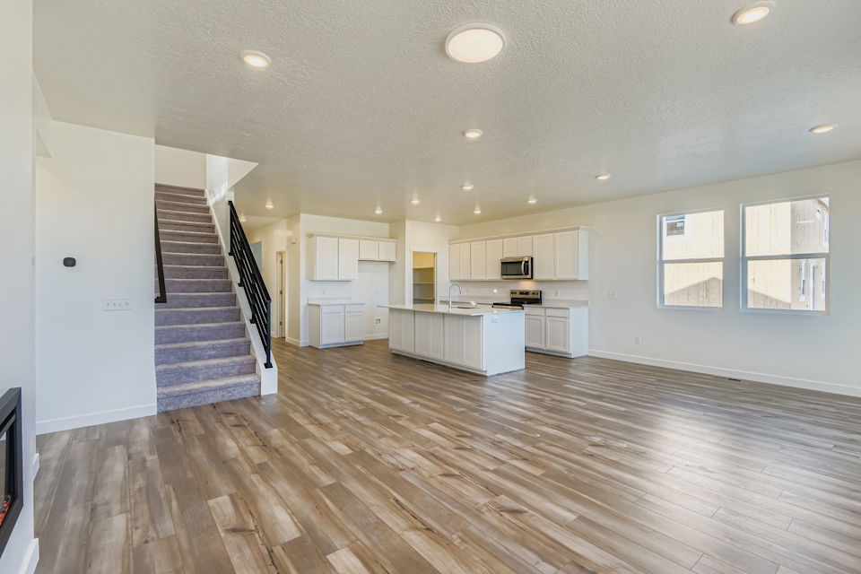 A large empty kitchen.