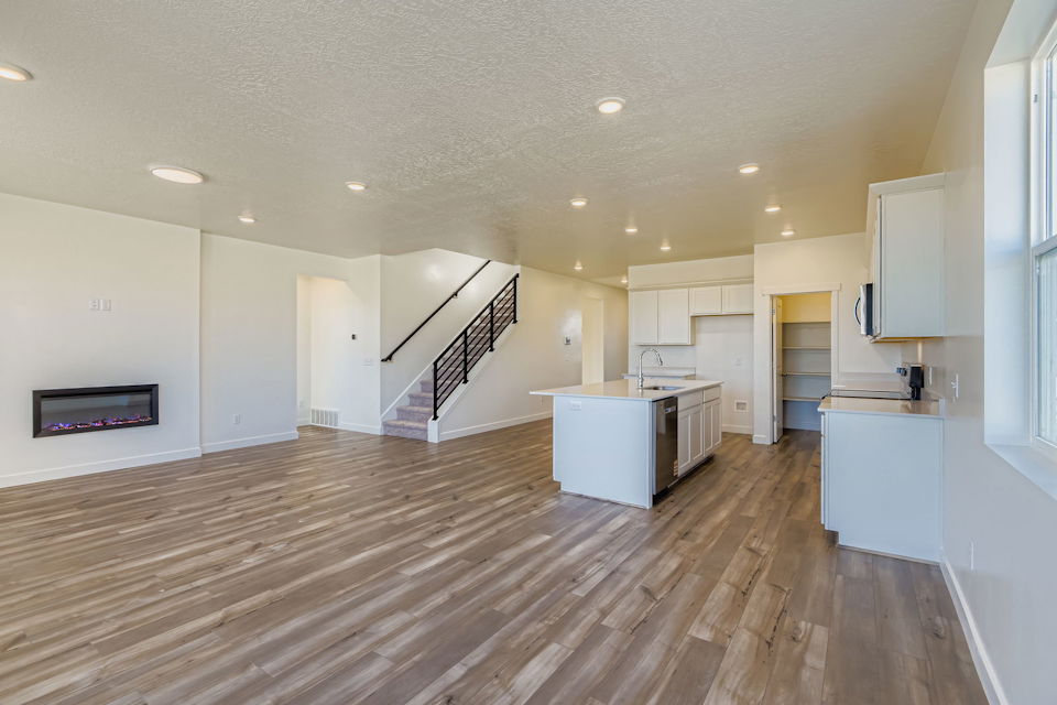 A large empty kitchen.