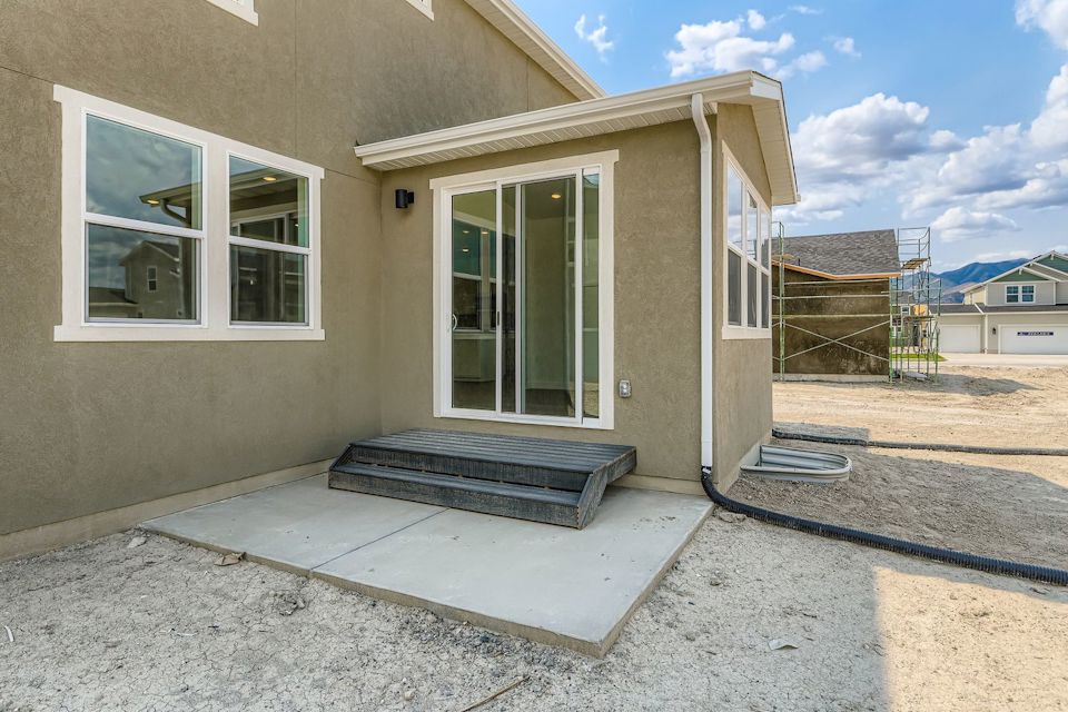 A house with a garage.