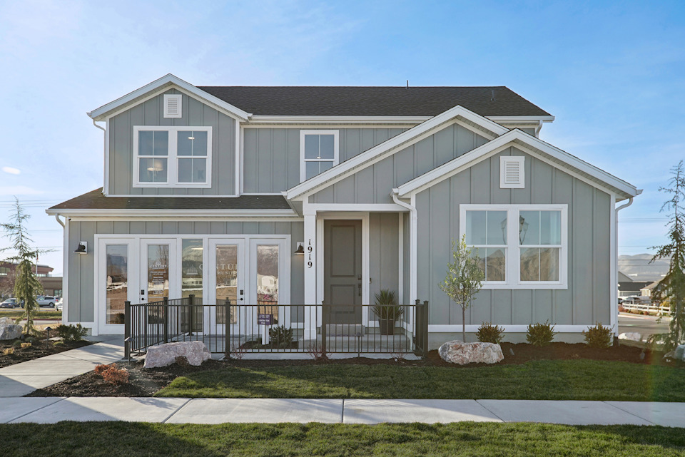 A house with a fence.