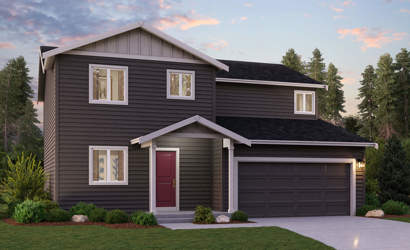A house with a garage.
