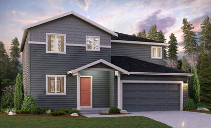 A house with a garage.