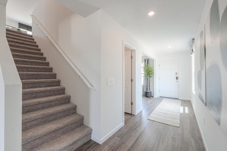 A staircase in a house.